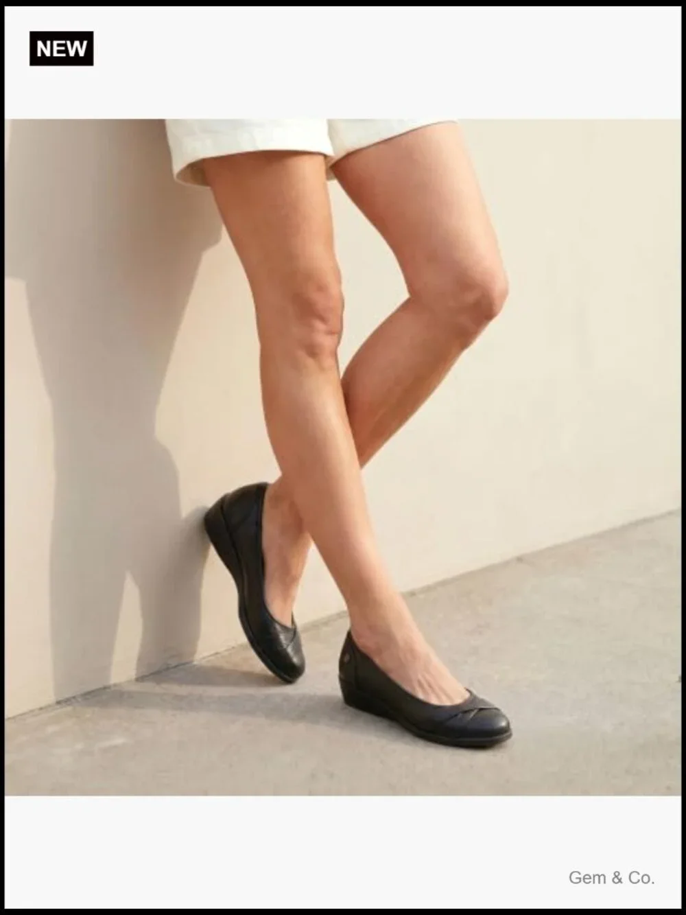 Ballet Flats Comfortable Dressy Work Shoes Wedge Heel Slip On